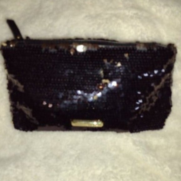 Victoria's Secret Beautiful Black & Silver sequined clutch bag LOWERED PRICE - Picture 4 of 11